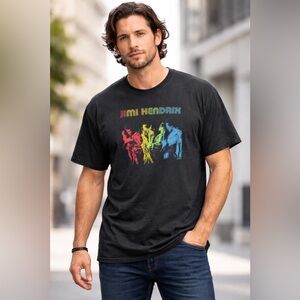 Jimi Hendrix Graphic T-Shirt Men’s 2XLT Black Hendrix Concert Tee